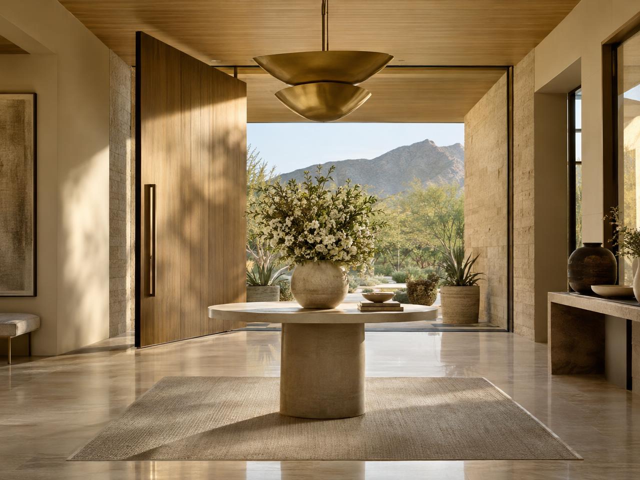 A luxury entry foyer